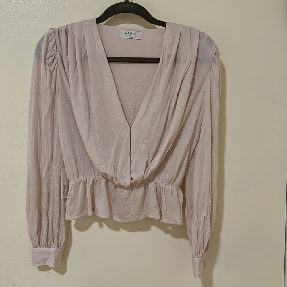 Babaton Carlton blouse in lilac cloud xxs